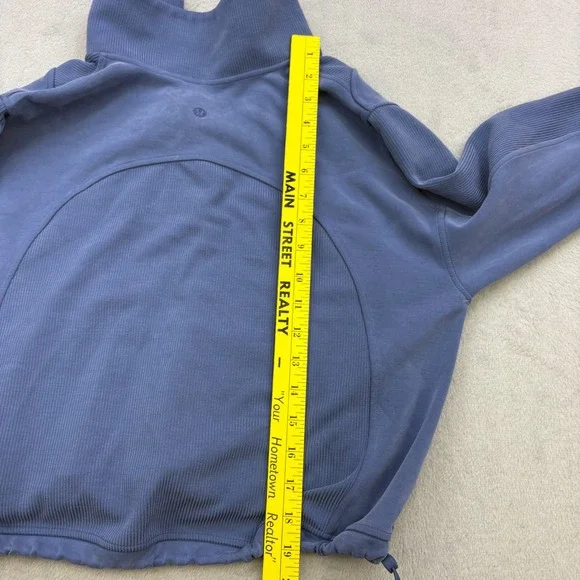 Lululemon Pullover Womens 4 Blue Softstreme Scuba Oversized 1/2 Zip Sweatshirt - Picture 7 of 8